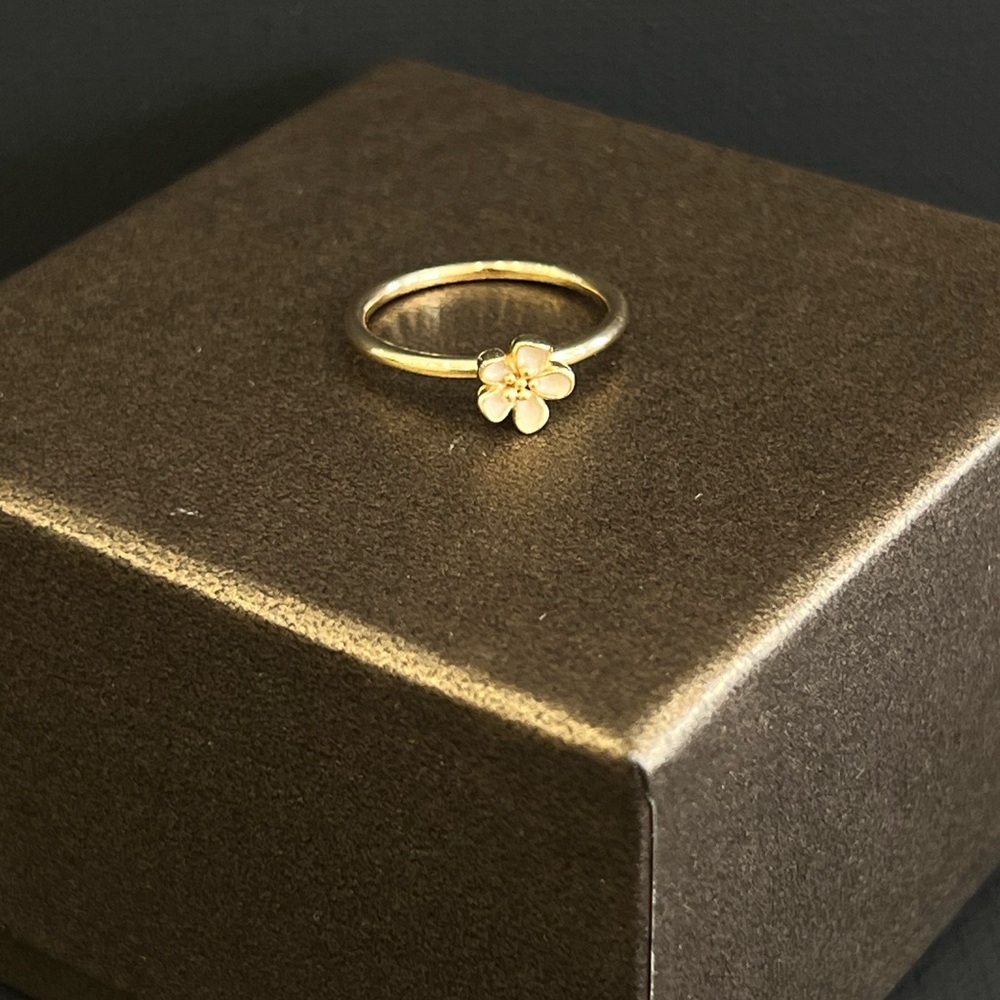 Pandora Cherry Blossom Enamel Ring 14k